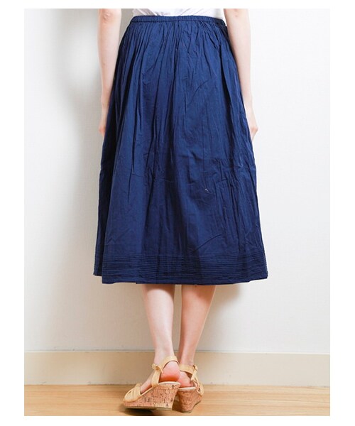 Green Parks fuuwa（グリーンパークスフーワ）の「【Special Price】ピンタック入りフレアロングスカート（スカート・レディース・オフホワイト/ピンク/グリーン/ネイビー・F）」の7枚目の写真