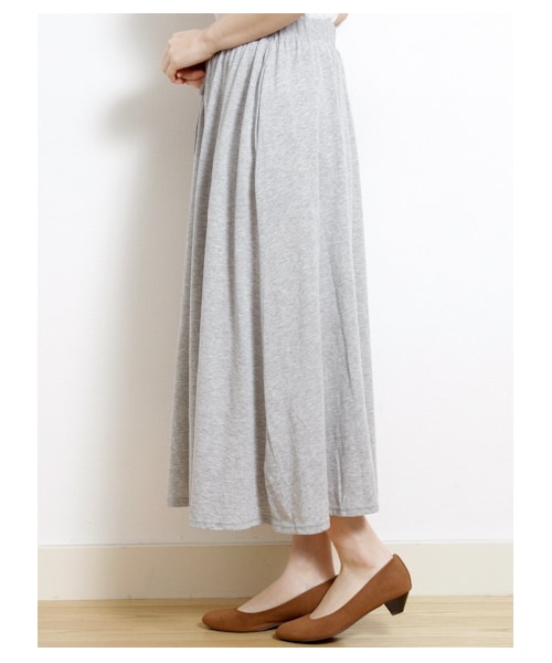 Green Parks fuuwa（グリーンパークスフーワ）の「【Special Price】・カットマキシフレアスカート（スカート・レディース・オフホワイト/杢グレー/ネイビー・F）」の5枚目の写真