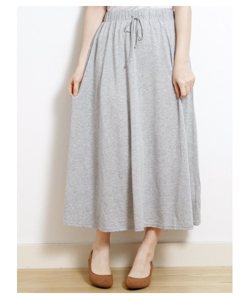 Green Parks fuuwa（グリーンパークスフーワ）の「【Special Price】・カットマキシフレアスカート（スカート・レディース・オフホワイト/杢グレー/ネイビー・F）」の2枚目の写真