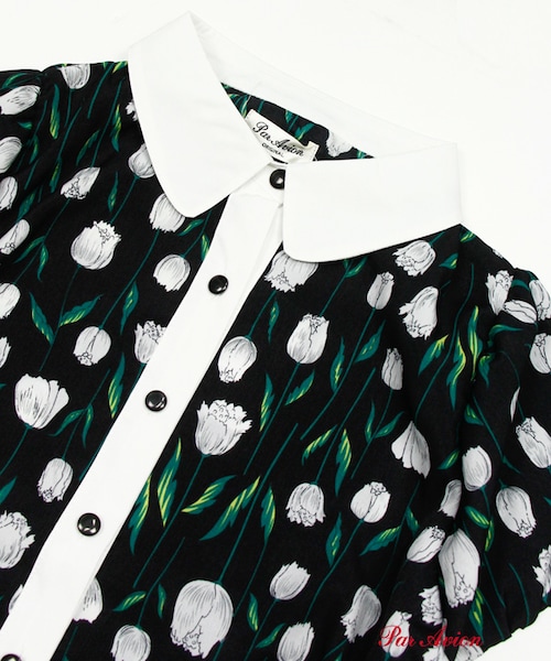 チューリップ柄ブラウス paravion（パラビオン）の「チューリップ柄ブラウス（）」 - WEAR