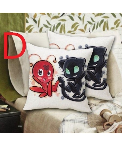 no brand（ノーブランド）の「ミラキュラス レディバグ  シャノワール   クッション 抱き枕カバー  ティッキー プラッグ（クッション/クッションカバー・その他）」の5枚目の写真