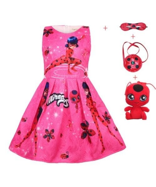 no brand(ノーブランド)の「ミラキュラス レディバグ シャノワール ドレス パーテイドレス キッズドレス マリネット 4(ワンピース・キッズ・その他)」の1枚目の写真