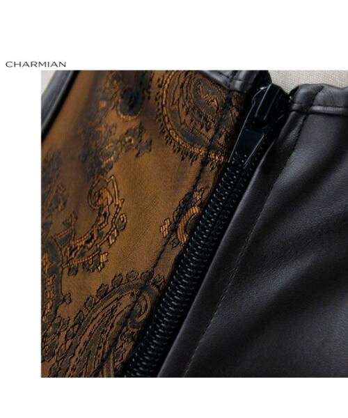 no brand(ノーブランド)の「【Charmian】 コルセット アンダーバストタイプ レザー調 ヴィンテージ コスプレ スチームパンク バーレスク ファンタジー パンク HR/HM 舞台衣装上品ボンテージ セクシー ゴシック(その他トップス・レディース・その他)」の10枚目の写真