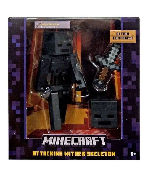 No Brand ノーブランド の マインクラフト Minecraft マテル Mattel Toys フィギュア おもちゃ Attacking Wither Skeleton Action Figure フィギュア Wear