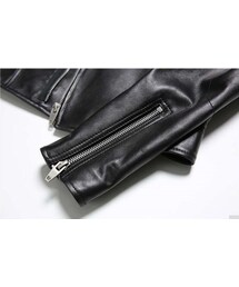 no brand（ノーブランド）の「レディース ライダース レザー
