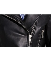 no brand（ノーブランド）の「レディース ライダース レザージャケット