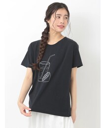 Samansa Mos2 | レモンジュースプリントTシャツ(トップス)