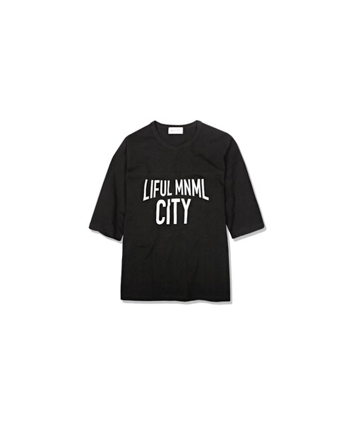 LIFUL MINIMAL GARMENTS.(ライフルミニマルガーメンツ)の「MINIMAL CITY FOOTBALL TEE black(その他・メンズ・その他・S/M/L)」の1枚目の写真