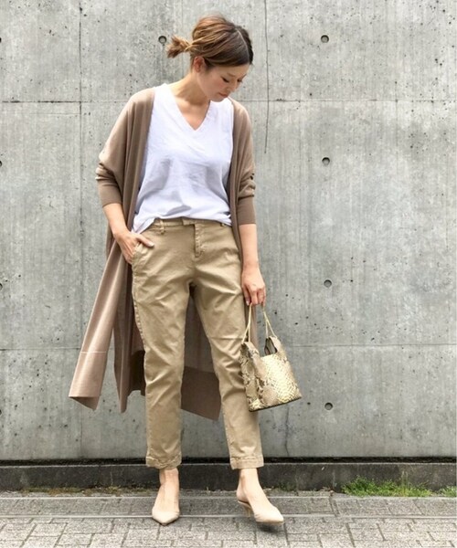 Deuxieme Classe ドゥーズィエムクラス 美品 リブパンツ ベージュ Deuxieme Classe（ドゥーズィエムクラス）の「ベージュ（）」 - WEAR
