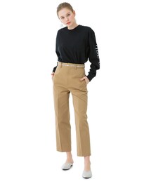 【美品】☆ビューティーピープル☆　セルビッジロゴチノテーパードパンツ　ネイビー 美品】☆ビューティーピープル☆ セルビッジロゴチノテーパード