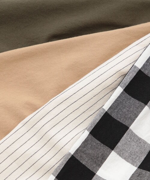 studio CLIP(スタディオクリップ)の「コットンクロスワイドストレートパンツ(パンツ・ブラック×ホワイト(チェック)/ホワイト×ブラック(ストライプ)/ベージュ/カーキ)」の19枚目の写真