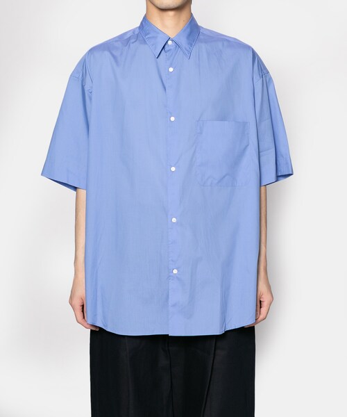 Graphpaper（グラフペーパー）の「Graphpaper BROAD OVERSIZED SHORT-SLEEVE SHIRT（トップス・メンズ・BEIGE/WHITE/BLUE/NAVY・FREE）」の5枚目の写真