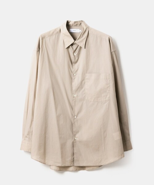 Graphpaper（グラフペーパー）の「Graphpaper BROAD OVERSIZED LONG-SLEEVE SHIRT（トップス・メンズ・BEIGE/WHITE/BLUE/NAVY・FREE）」の2枚目の写真