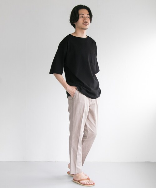 URBAN RESEARCH（アーバンリサーチ）の「サーフニットボートネックTシャツ（トップス・メンズ・RED/BRWN/YEL/GLD/GREGE/BLACK・M/L）」の6枚目の写真