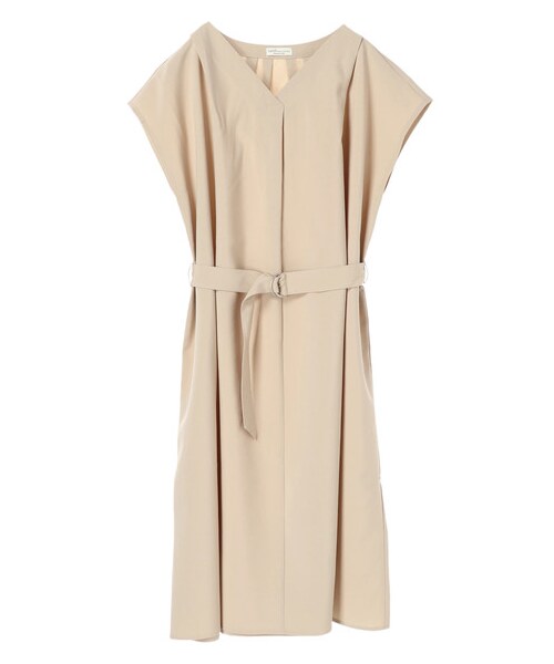 earth music&ecology（アースミュージックアンドエコロジー）の「・ウエストリボンVネックワンピース（ワンピース/ドレス・ベージュ/マスタード/グリーン/ネイビー・F）」の12枚目の写真