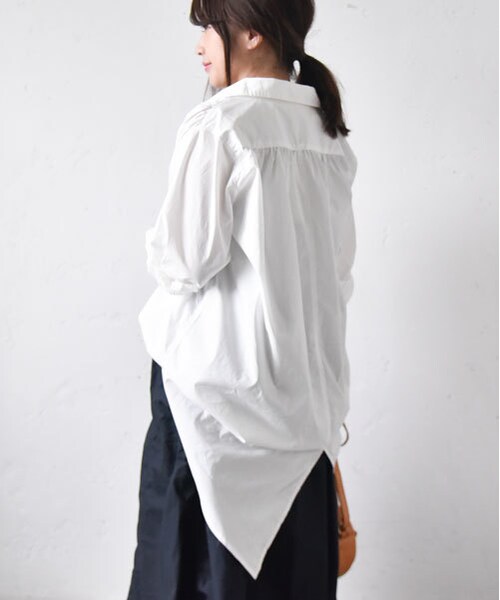 ichi(イチ)の「ichi バックスリットシャツチュニック(シャツ/ブラウス・レディース・ホワイト・F)」の2枚目の写真