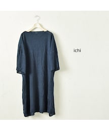 ichi | ichi　リネンニットワンピース(ワンピース)
