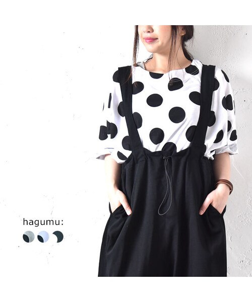 hagumu（ハグム）の「hagumu: ドットワイドTシャツ（Tシャツ