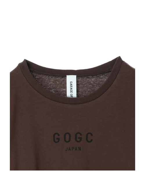 GARAGE OF GOOD CLOTHING(ガレージオブグッドクロージング)の「ショート丈ロゴT(トップス・ホワイト/ブラウン・F)」の3枚目の写真