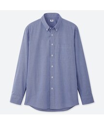 UNIQLO | エクストラファインコットンブロードチェックシャツ（ボタンダウン・長袖）(シャツ/ブラウス)