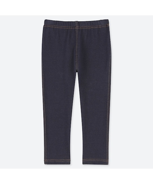 UNIQLO（ユニクロ）の「レギンス（デニム・10分丈）（その他ベビー用品・キッズ・BLACK 09/NAVY 69/BLUE 65・80/110/70/100/90）」の2枚目の写真