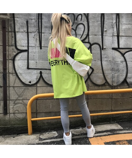 no brand(ノーブランド)の「BIGBIGTシャツ「Everything」 #590(Tシャツ/カットソー・レディース・その他)」の12枚目の写真