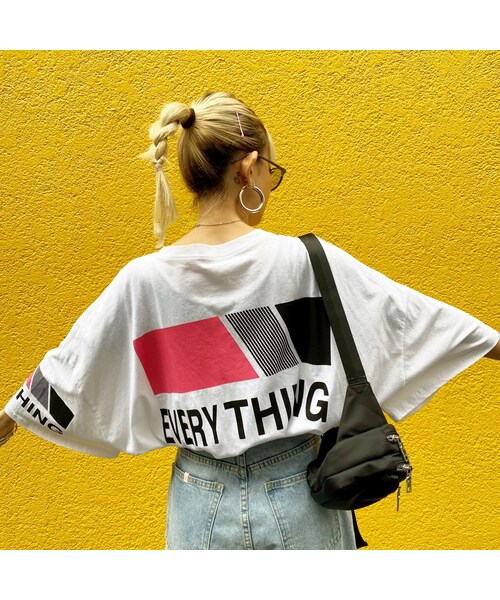 no brand(ノーブランド)の「BIGBIGTシャツ「Everything」 #590(Tシャツ/カットソー・レディース・その他)」の1枚目の写真