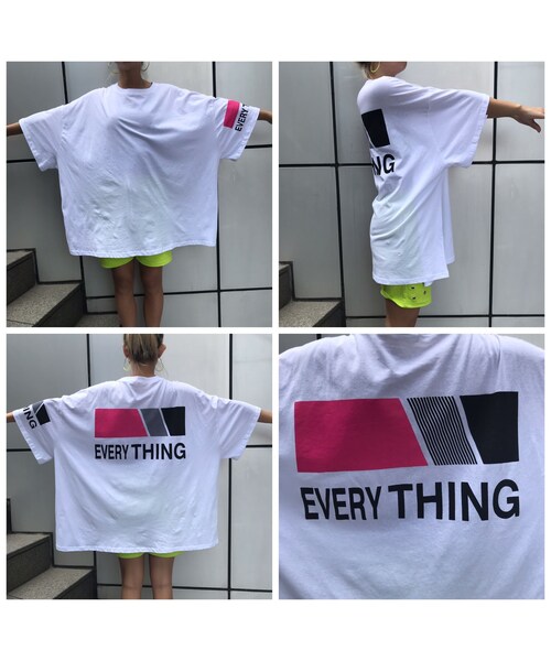 no brand(ノーブランド)の「BIGBIGTシャツ「Everything」 #590(Tシャツ/カットソー・レディース・その他)」の8枚目の写真