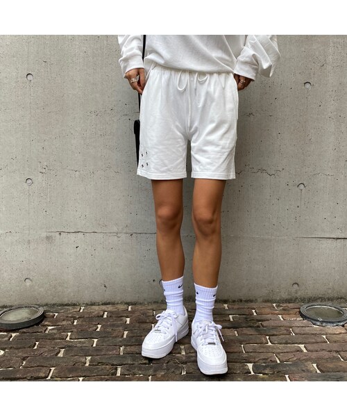 no brand（ノーブランド）の「スウェットパンツ｢半分さん｣（その他パンツ・レディース・その他）」の4枚目の写真