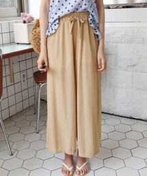 DHOLIC | プリーツウエストゴムワイドパンツ(その他パンツ)