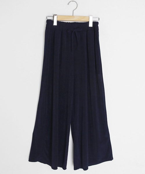 DHOLIC（ディーホリック）の「プリーツウエストゴムワイドパンツ（その他パンツ・レディース・ベージュ/ブラック/ブルー・FREE）」の3枚目の写真