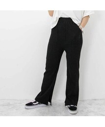 Sheson | Sheson(シーズン)リブスリットフレアパンツ(スラックス)