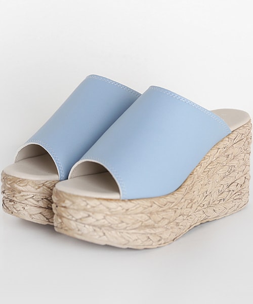 DHOLIC（ディーホリック）の「ウェッジソールサンダル（サンダル・レディース・ホワイト/ブルー/ピンク/ブラック/グリーン/ベージュ・225/230/235/240/245）」の5枚目の写真