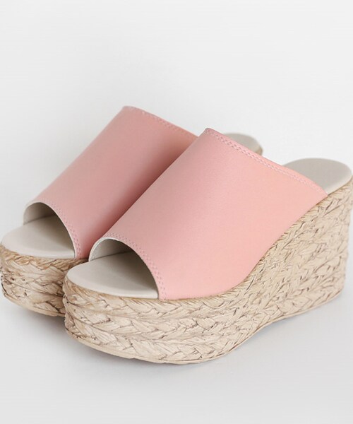 DHOLIC（ディーホリック）の「ウェッジソールサンダル（サンダル・レディース・ホワイト/ブルー/ピンク/ブラック/グリーン/ベージュ・225/230/235/240/245）」の6枚目の写真