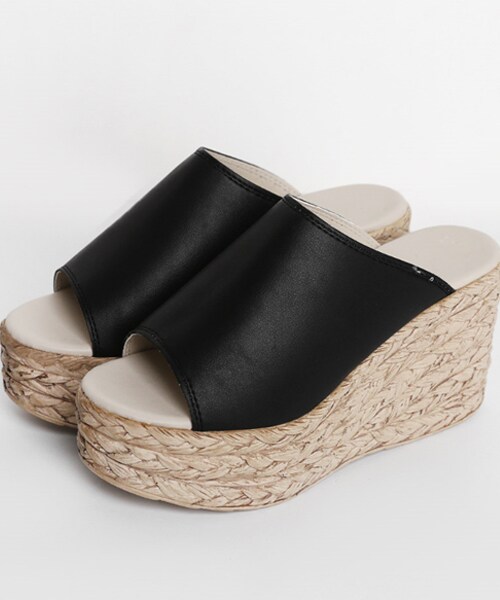 DHOLIC（ディーホリック）の「ウェッジソールサンダル（サンダル・レディース・ホワイト/ブルー/ピンク/ブラック/グリーン/ベージュ・225/230/235/240/245）」の2枚目の写真