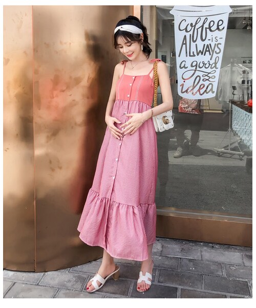 ノースリーブワンピース キャミソールワンピース 黒✕マゼンタピンク他 ショッピングゴー shoppinggo ニットワンピース ノースリーブ