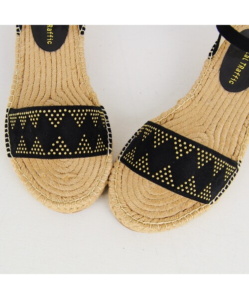 ORiental TRaffic（オリエンタルトラフィック）の「スタッズジュートサンダル（その他・レディース・ベージュ/ブラック/ネイビー・S/M/L/LL）」の4枚目の写真