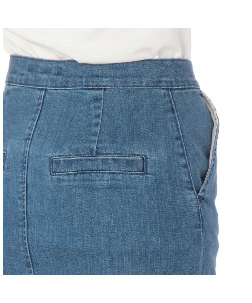 OZOC（オゾック）の「角カットデニムタイトスカート（デニムスカート・レディース・ブルー系/ネイビー系・M）」の6枚目の写真