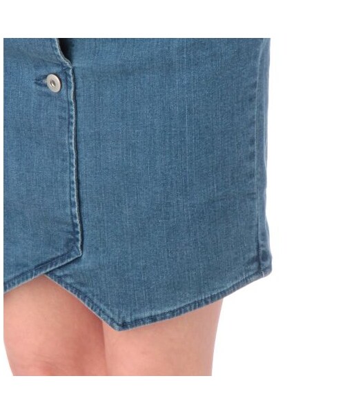 OZOC（オゾック）の「角カットデニムタイトスカート（デニムスカート・レディース・ブルー系/ネイビー系・M）」の7枚目の写真