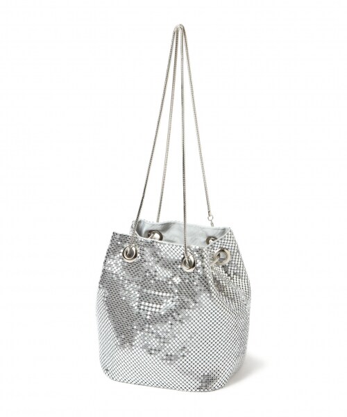 Andemiu（アンデミュウ）の「メタルメッシュバッグ（バッグ・シルバー/ブラウン）」の6枚目の写真