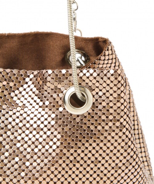Andemiu（アンデミュウ）の「メタルメッシュバッグ（バッグ・シルバー/ブラウン）」の10枚目の写真