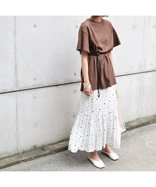 no brand（ノーブランド）の「ショルダースリットオーバーTEE（Tシャツ/カットソー・レディース・その他）」の2枚目の写真