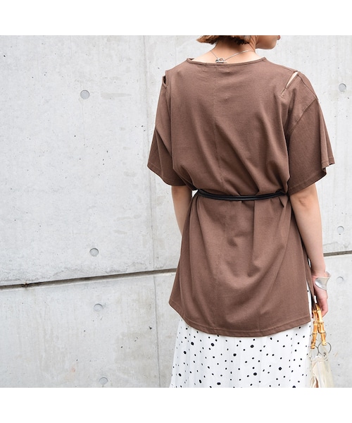 no brand（ノーブランド）の「ショルダースリットオーバーTEE（Tシャツ/カットソー・レディース・その他）」の5枚目の写真