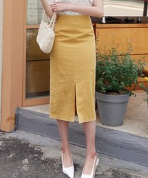 DHOLIC | 2TYPEスリットリネンスカート(スカート)