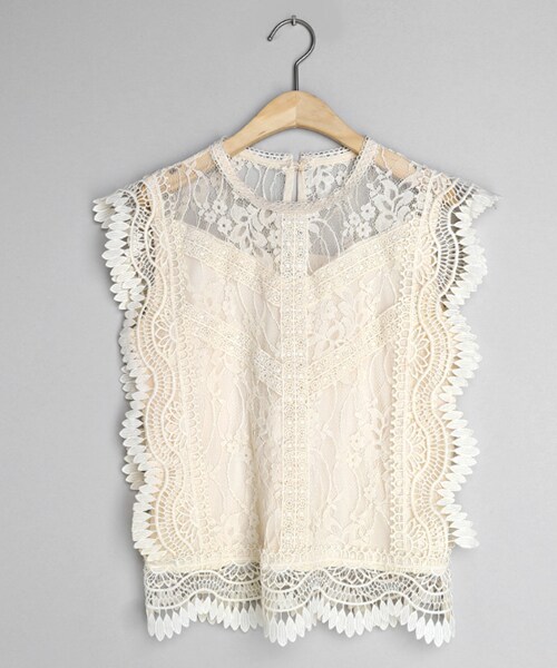 DHOLIC（ディーホリック）の「ウェーブレーススリーブレス（その他トップス・レディース・ピンク/ブラック/ホワイト/ベージュ・FREE）」の4枚目の写真