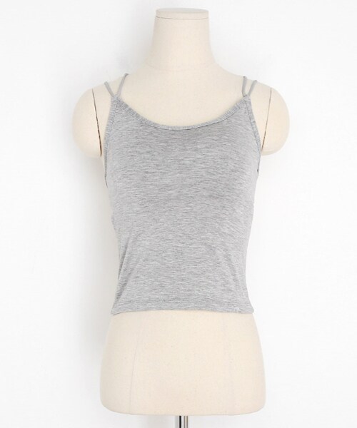 DHOLIC（ディーホリック）の「バッククロスカップキャミソール（キャミソール・レディース・ホワイト/グレー/ブラック・FREE）」の3枚目の写真