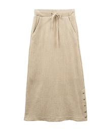 sango | ワッフル裾サイドドットボタン付きナロースカート(スカート)