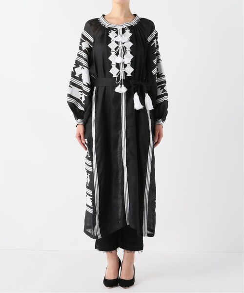 AP STUDIO ジオメトリックエンブロイダリーワンピース