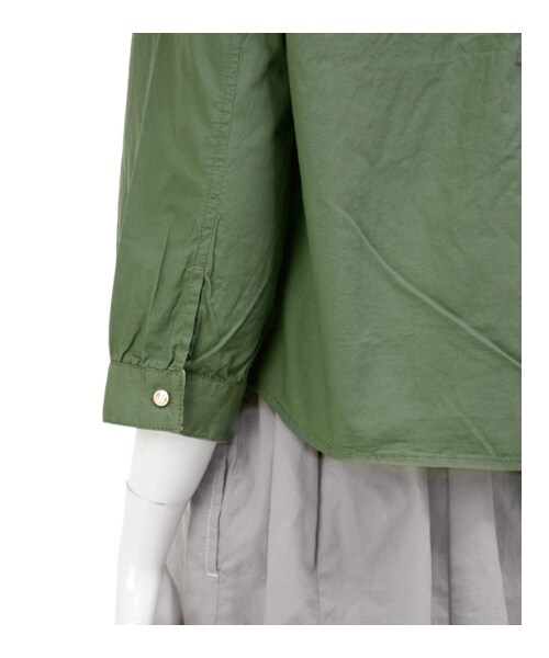 MAJESTIC LEGON（マジェスティックレゴン）の「○ミリタリーシャツ（トップス・レディース・ブルー/カーキグリーン/アイボリー・Free）」の4枚目の写真