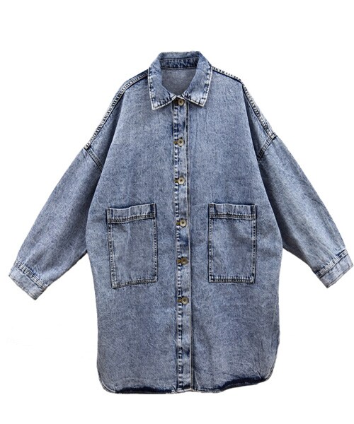 sango(sango)の「BIGシャツ(シャツ/ブラウス・レディース・ケミカル/インディゴ/ベージュ/カーキ・FREE)」の5枚目の写真